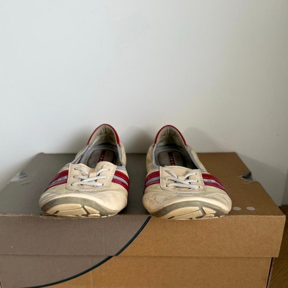 Prada Sport Women Lace Up Ballet Flats- SZ 37.5 / US 7.5 - Picture 11 of 16